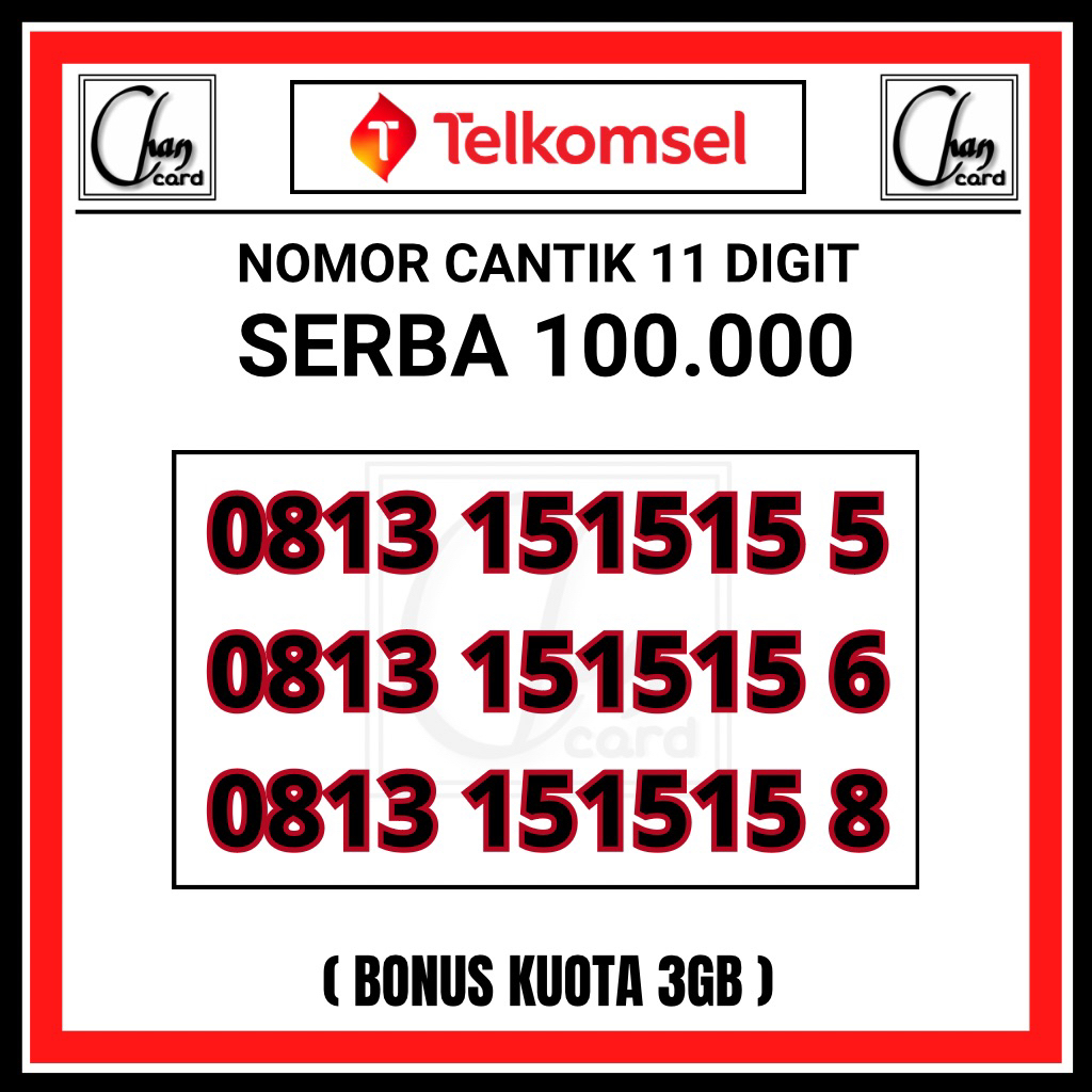 Nomor Cantik Simpati 11 Digit Murah Nocan Telkomsel Kwartet Panca Hexa Murah Nocan AS Simpati Termur