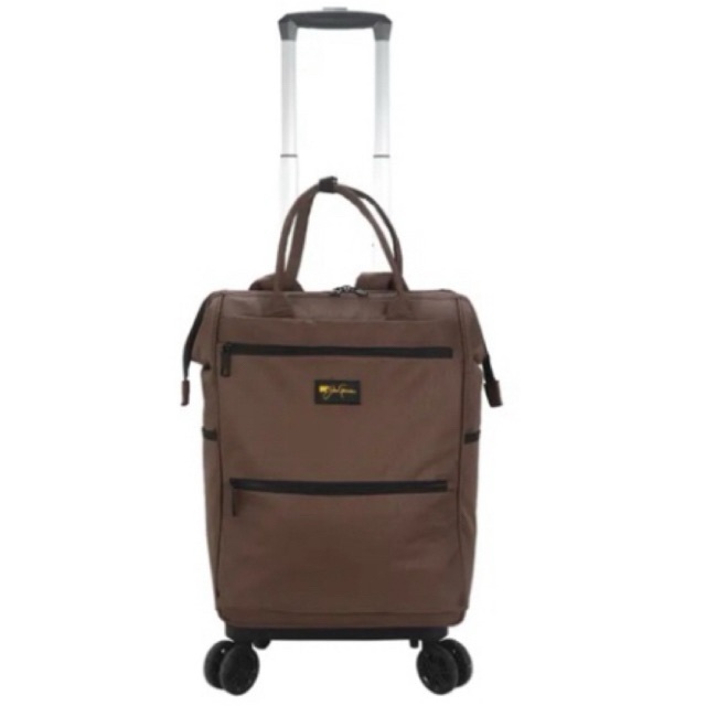 Tas Bagpack Trolley Jack Nicklaus Size 18 Inch Multi Kompartemen Laptop 15 Inch - Brown