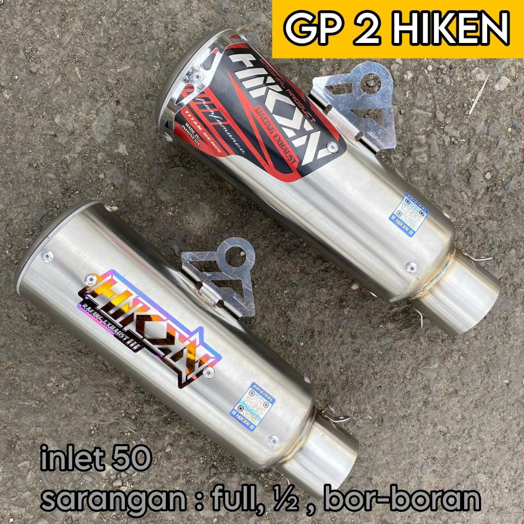 silincer gp2 hiken premium, knalpot gp2 hiken premium