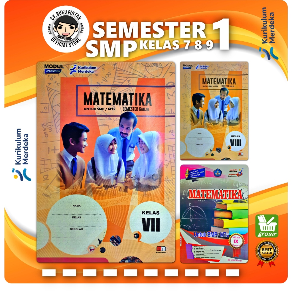 LKS MATEMATIKA SMP KELAS 7 8 9 SEMESTER 1 KURIKULUM MERDEKA KURMER | mm PUTRA ANGKASA