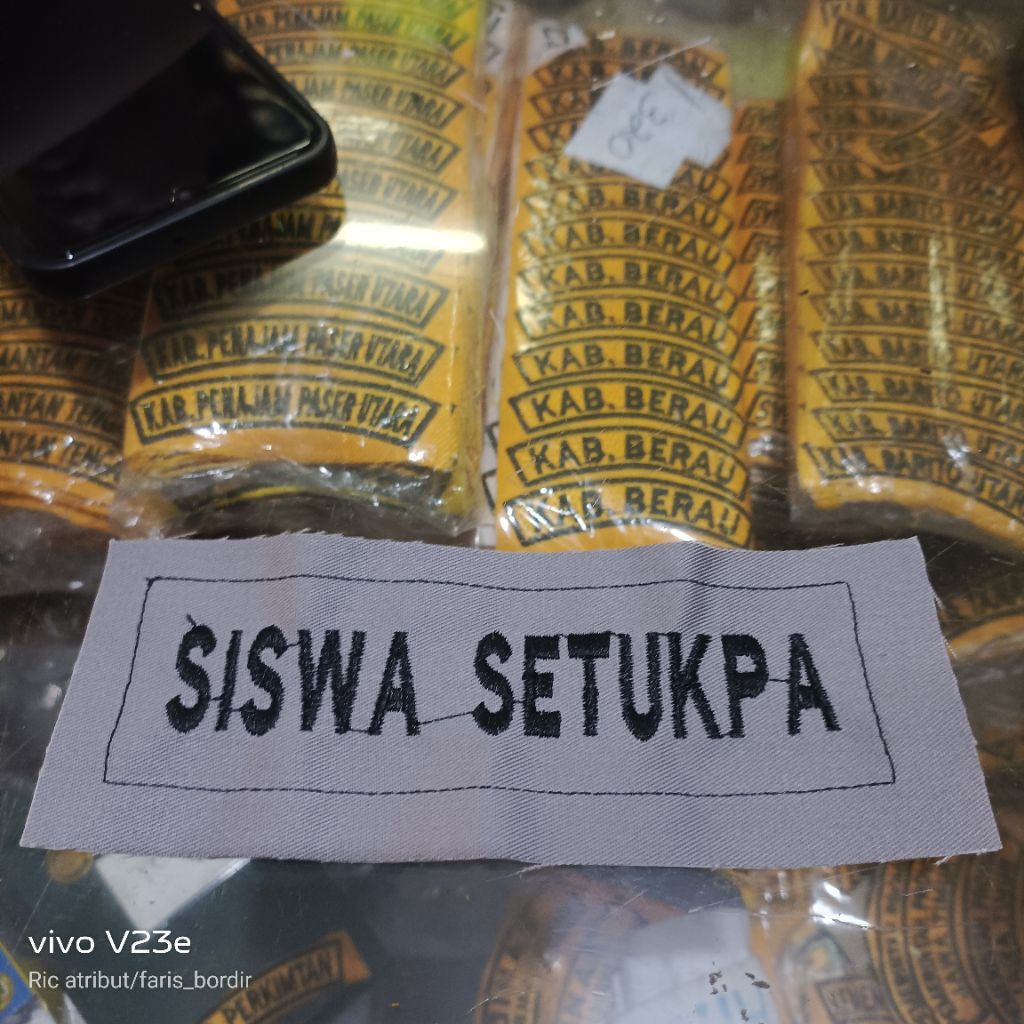 BET BORDIR LOGO LAMBANG SISWA SETUKPA POLRI