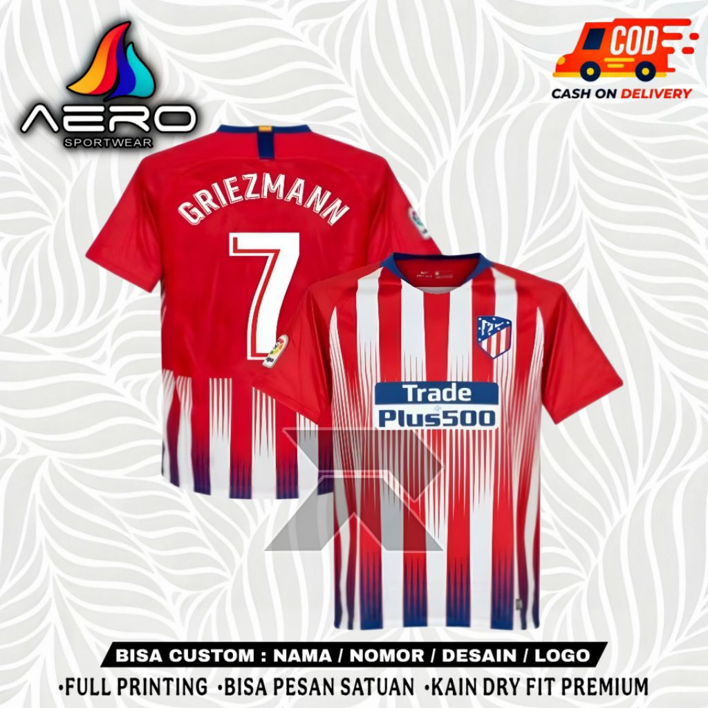 JERSEY ATLETICO MADRID HOME 2018/2019 FREE NAMA & NOMOR