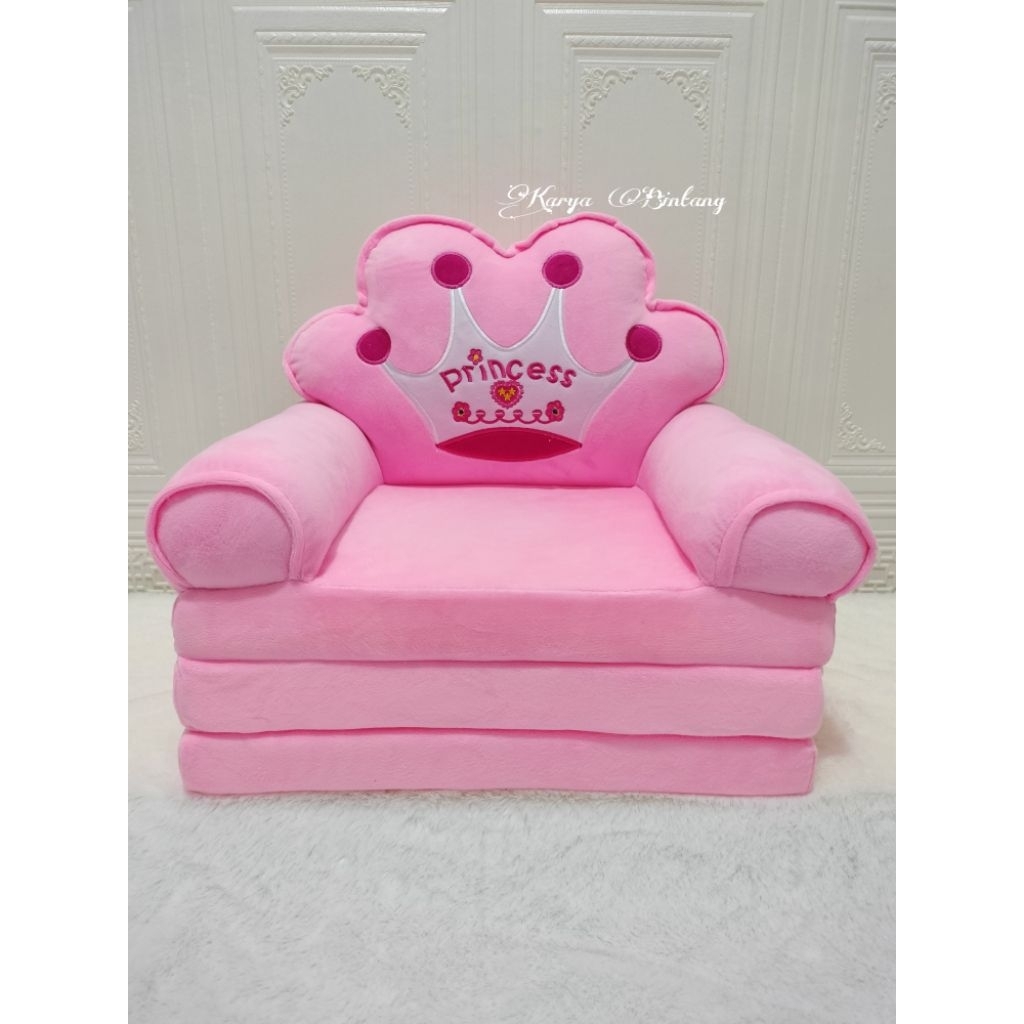 Sofa Lipat Anak Motif Kartun Lucu Kursi Santai Belajar Kasur Mini Portable