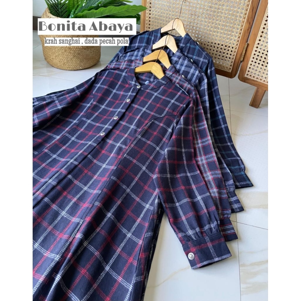 BONITA ABAYA | GAMIS KOTAK KOTAK |GAMIS FLANEL MURAH|Gamis Flanel |Gamis kotak kotak | gamis Hana | 