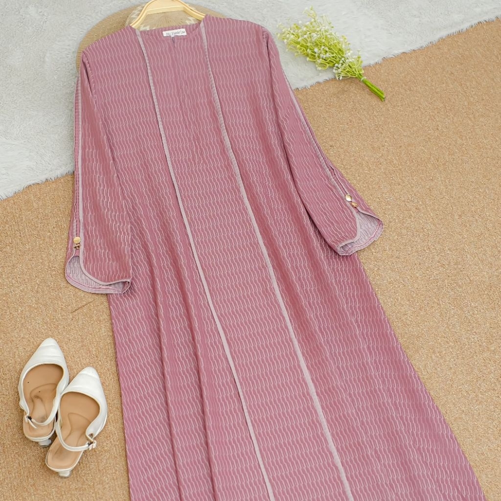 Gamis Terbaru Naima Guava Dress Bahan Viscose Jaguar Premium By My Zahir Size M L XL XXL Gamis Lebar