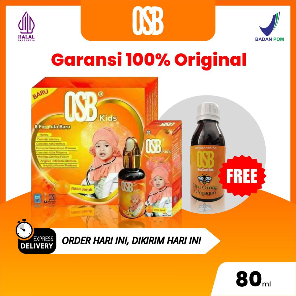 OSB Kids Original Vitamin Otak Anak OSB Omar Smart Brain/ Sirup 100 % Produk Asli