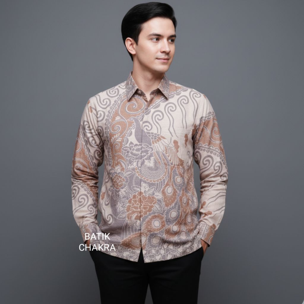 KEMEJA BATIK PRIA LENGAN PANJANG BAHAN DOBY LAPIS FURING MOTIF TERBARU