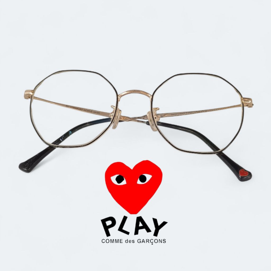 Kacamata bekas preloved branded second original Comme Des garcons CDG by Rei Kawakubo hexagon frame