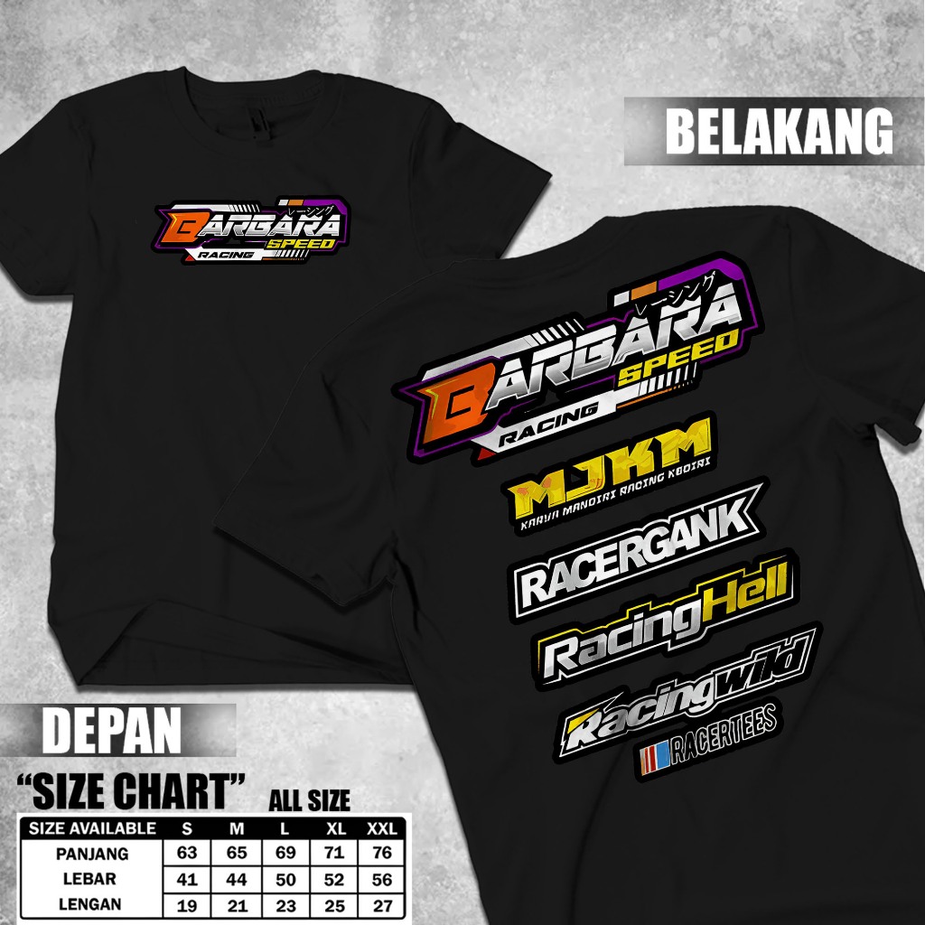 ASIFASHION23 - KAOS BARBARA SPEED | KAOS BARBARA SPEED KY AGENG | KAOS RACING START | KAOS MEKANIK A