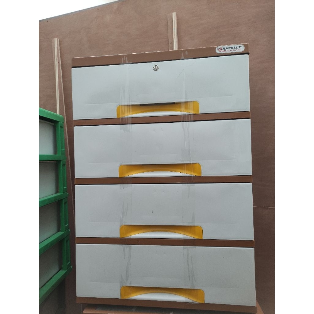 Lemari Pakaian plastik Laci Baju susun Napolly Murah Preloved