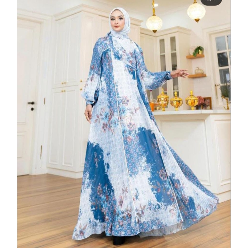eldeena sarimbit permata raya,mecca dan zayyana series gamis couple keluarga