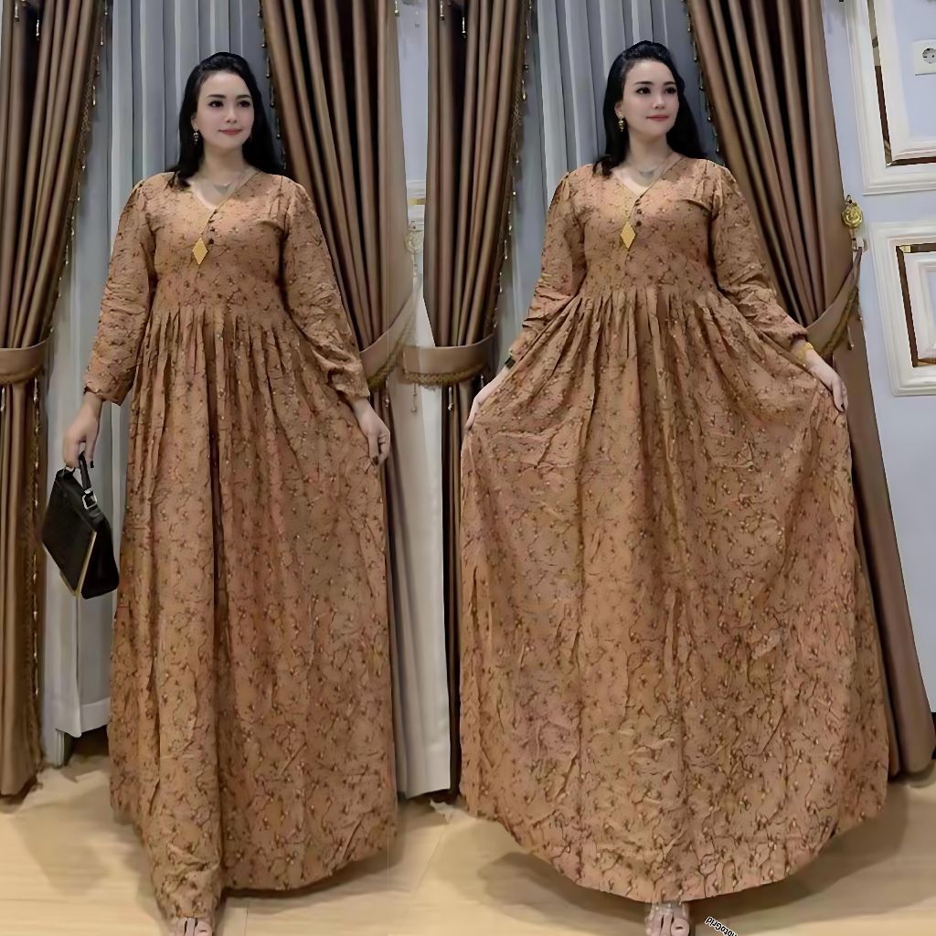 Daster dress Longdress Putri Rayon Premium Karet Belakang