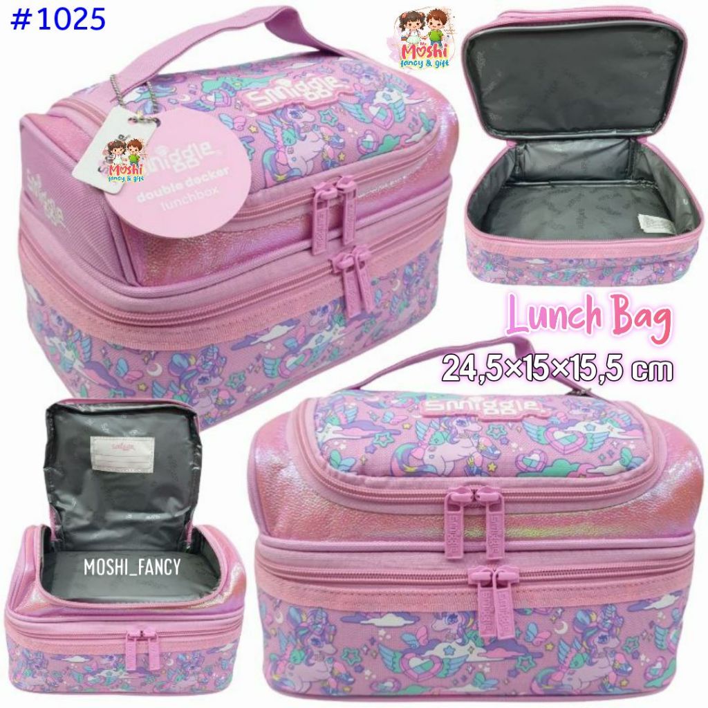 Lunch Bag Trail Unicorn / Tas Makan Unicorn / Lunch Bag Double Decker Unicorn / Lunch Box Boy Tanpa 