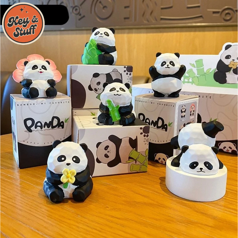 Pajangan Mobil Motif Panda Lucu / Hiasan Dashboard Mobil Motif Panda Viral / Pajangan Lemari Panda B