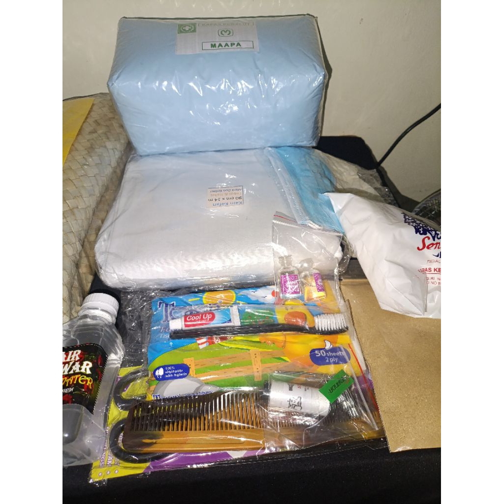 Set Kain Kafan dan Perlengkapan Jenazah Lengkap untuk Laki-laki