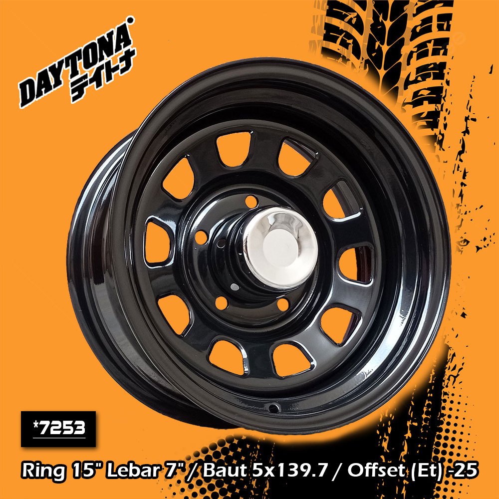 DAYTONA Velg Besi Celong Ring 15 R15 Lubang 5x139.7 Lebar 7 COD (7253)