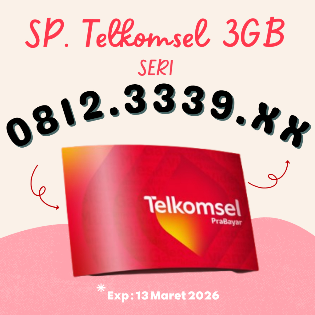 PROMO Nomor Cantik Telkomsel Kartu Perdana Simpati Spesial Murah Triple 3 - Kartu Perdana Telkomsel 