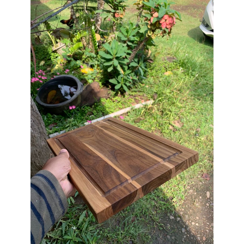 TALENAN KAYU JATI JUMBO UKURAN 40X30 CM - MURAH DAN BERKUALITAS