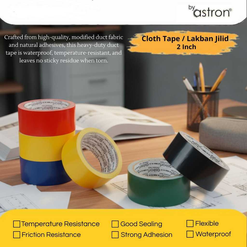 Lakban Kain 2 Inch / Cloth Tape Warna 2" Astron / Cloth Tape 48mm