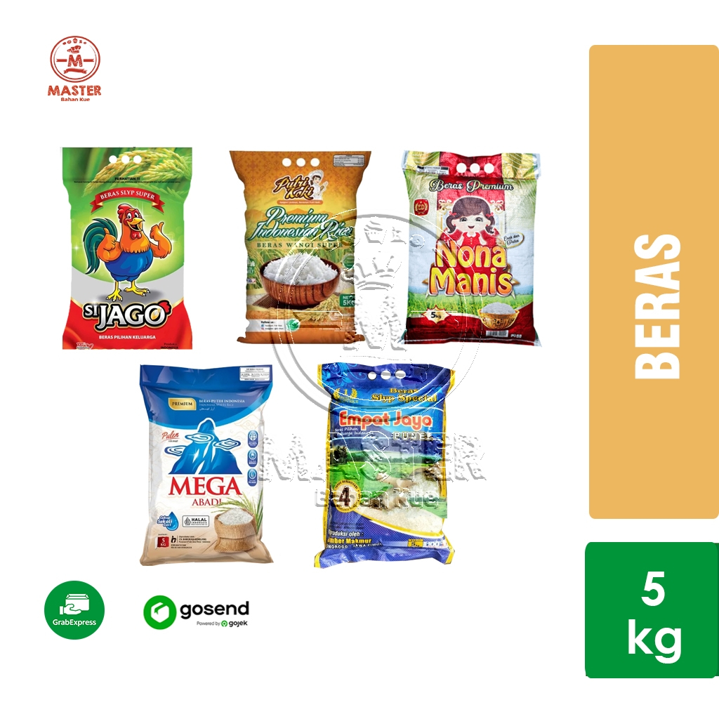 Beras Pulen Berbagai Merk Premium Super Wangi PutriKoki/NonaManis/SiJago/EmpatJaya [KHUSUS INSTANT]