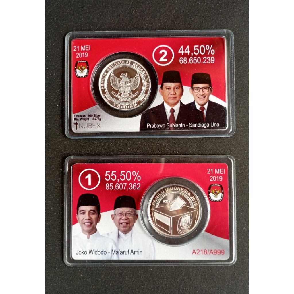 Koin 1 Dirham edisi KPU HASIL PEMILU 2019 NUBEX