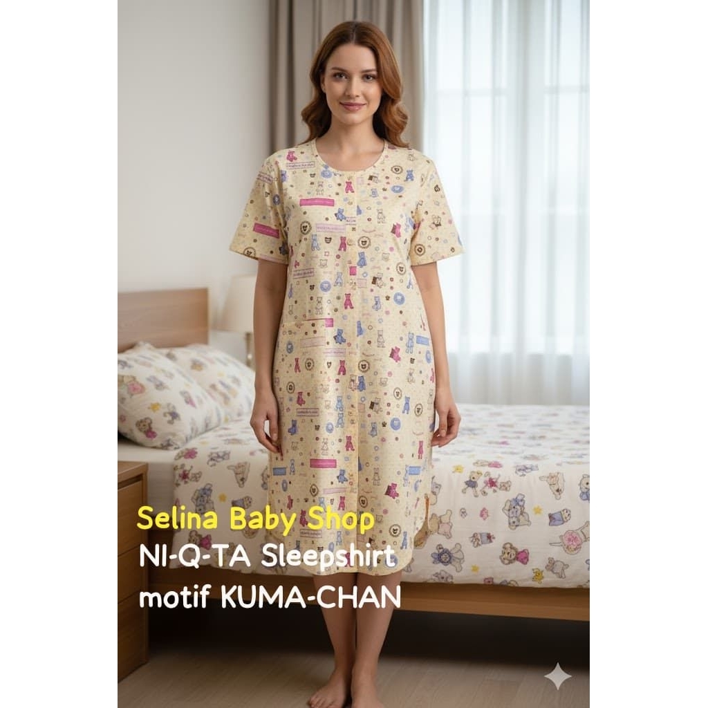 NIQTA L DASTER Katun  DEWASA Motif KUMA-CHAN