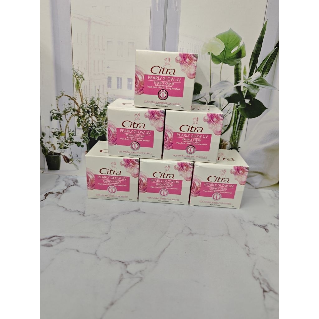 Citra Pearly Glow UV Essence Cream 6pcs – Krim Wajah Pencerah & Glowing dengan Korean Pearl Essence