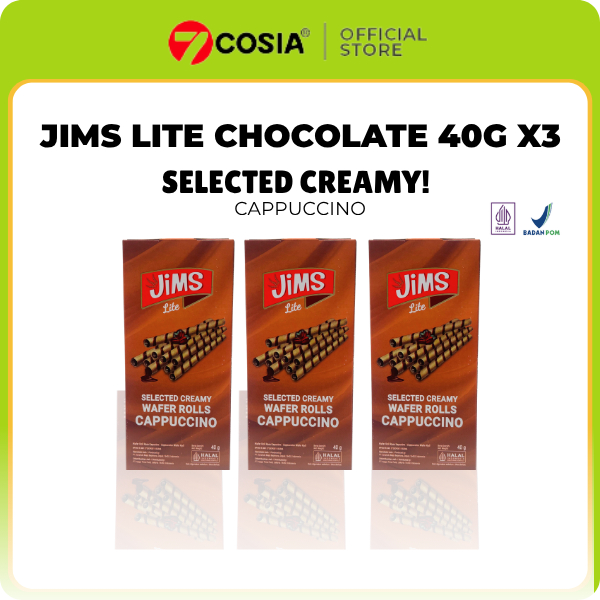 JIMS LITE CHOCOLATE TRIO COMBINE - SELECTED CREAMY WAFER ROLL 40GR Camilan Krimy Wafer Roll 40 Gram 