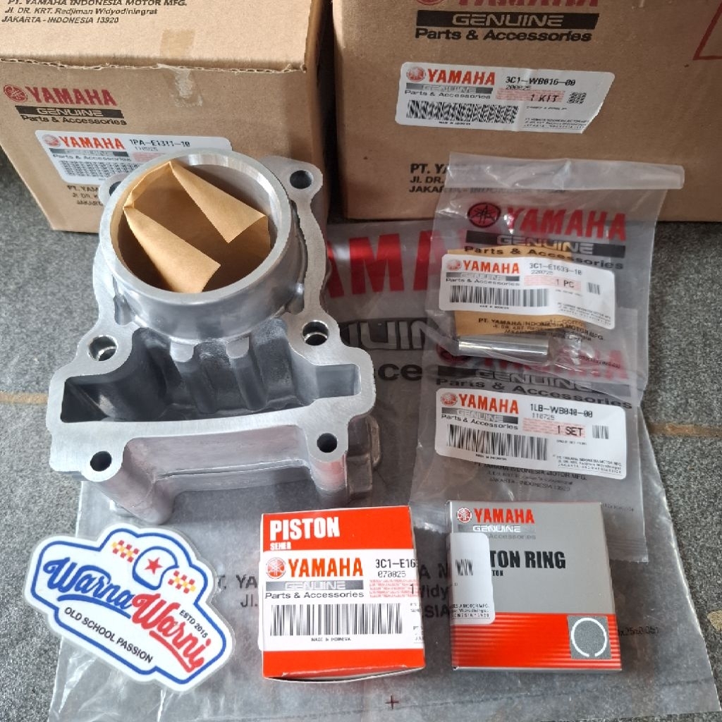 cylinder Boring blok sekher piston ring assy vixion NVL NVA new | 3C1-WB016-00 | 1PA-E1311-00