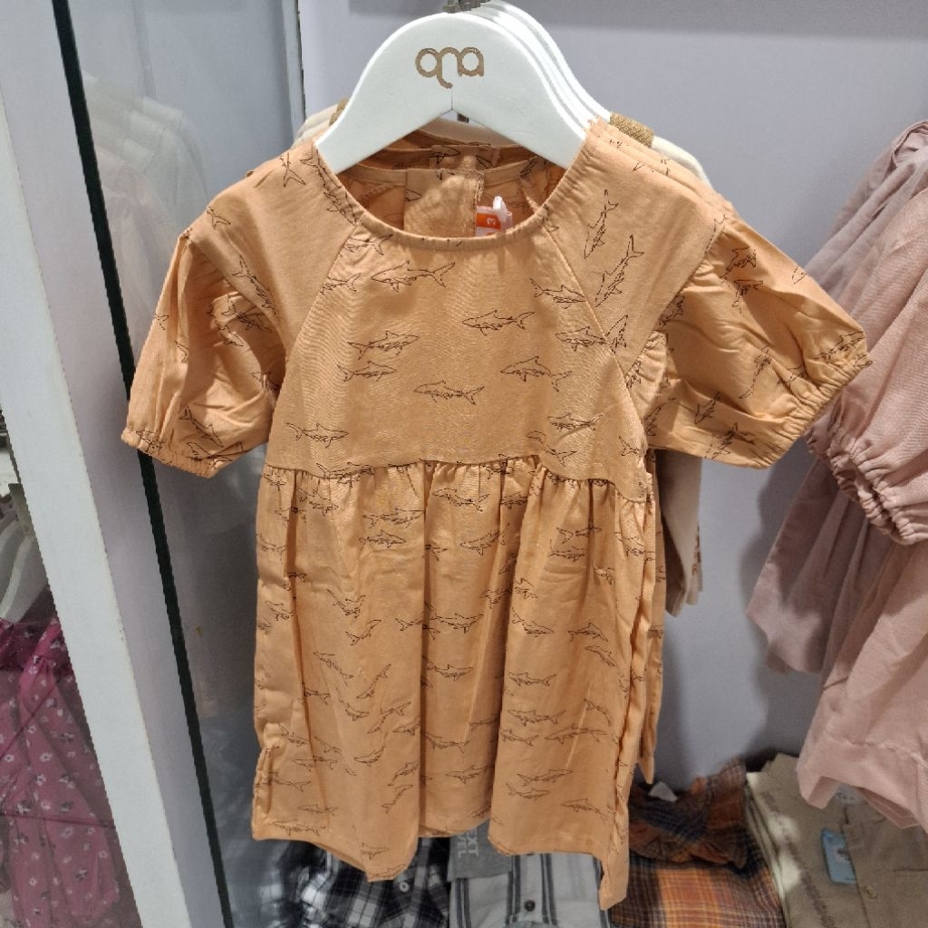 Baju Dress Anak Perempuan QNA Original Usia 1-4th
