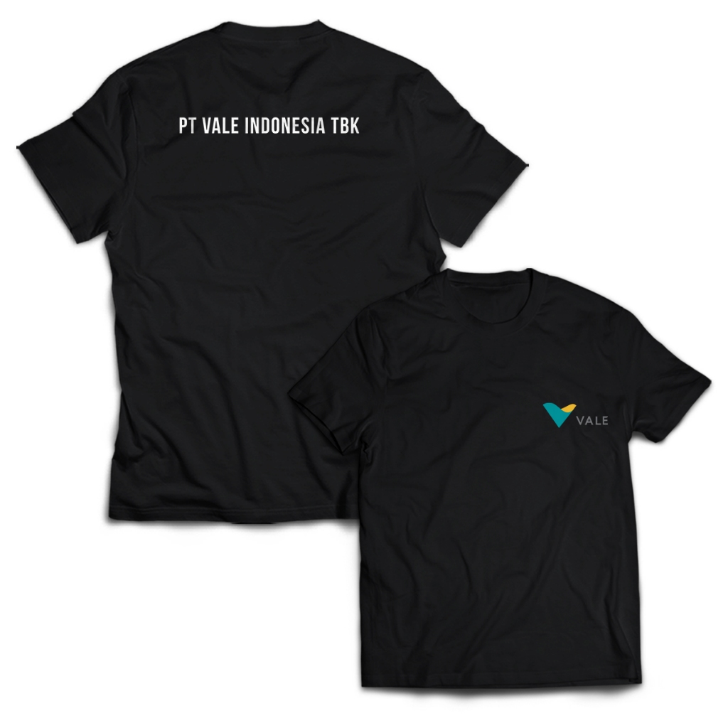 Kaos Pria Perusahaan Tambang PT VALE INDONESIA Dewasa Baju Atasan Unisex PakeKaos