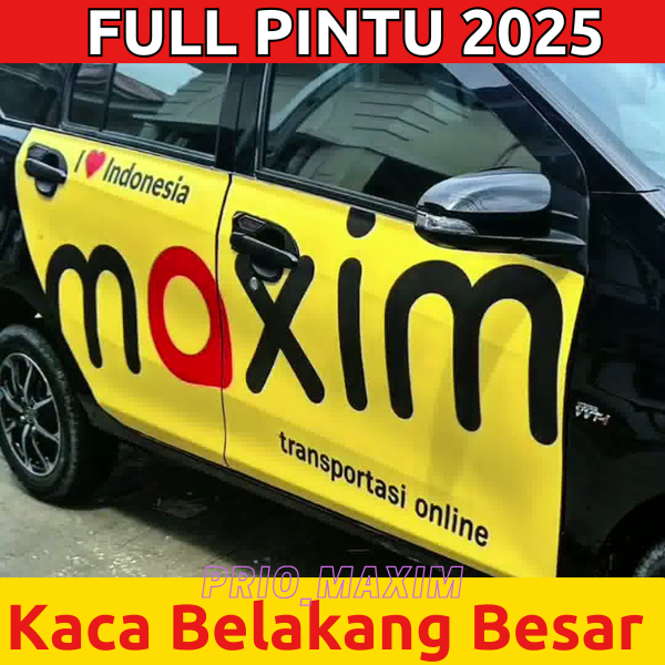 STIKER MAXIM FULL BRANDING 2025 STIKER FULL PINTU MOBIL.