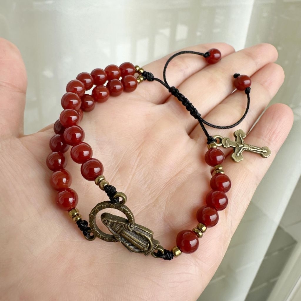 Gelang Rosario Red Agate 6mm