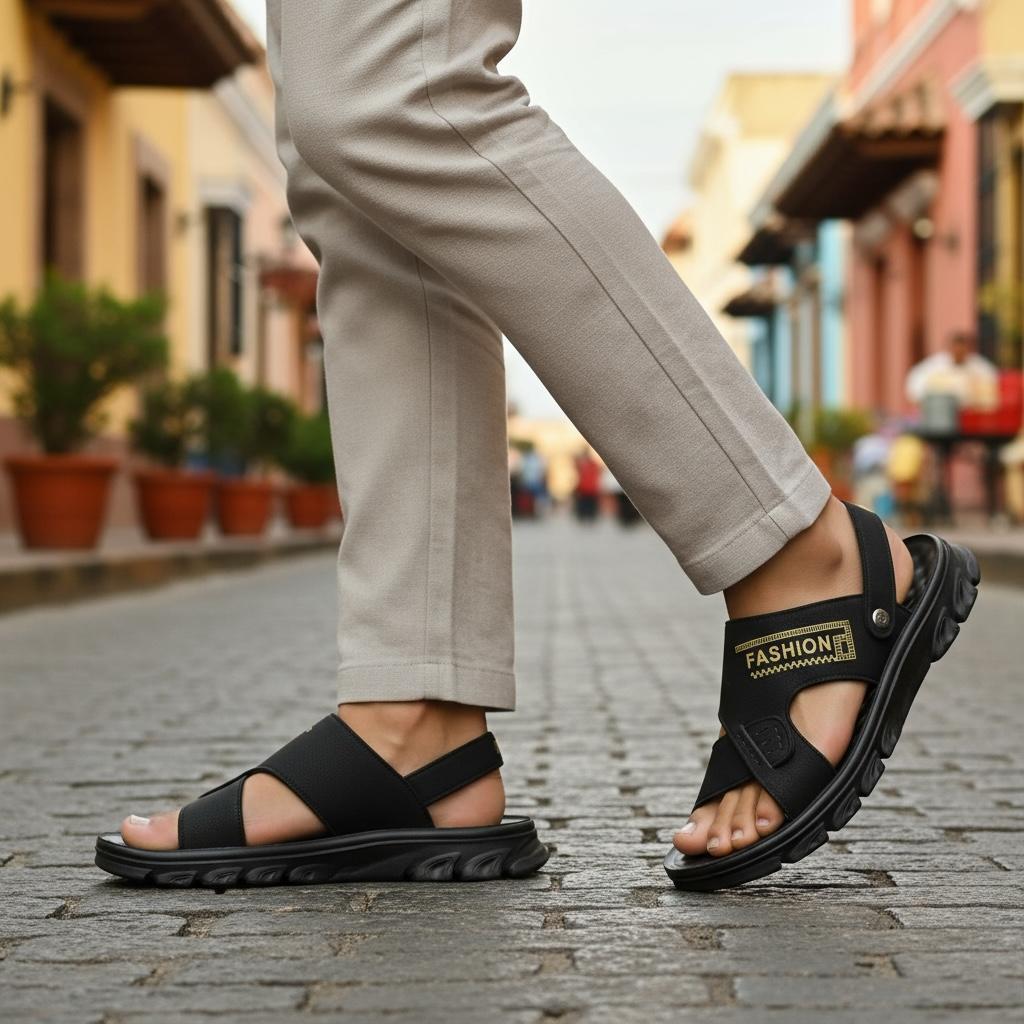 Sandal Gunung Kulit Pria Sendal Outdoor Anti Putus Terbaru 2025 Anti Licin Kasual Fashion