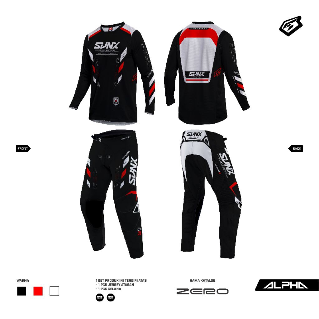 JERSEY SET SVNX ZERO SERIES / JERSEY MOTOCROSS / MX GEAR SVNX