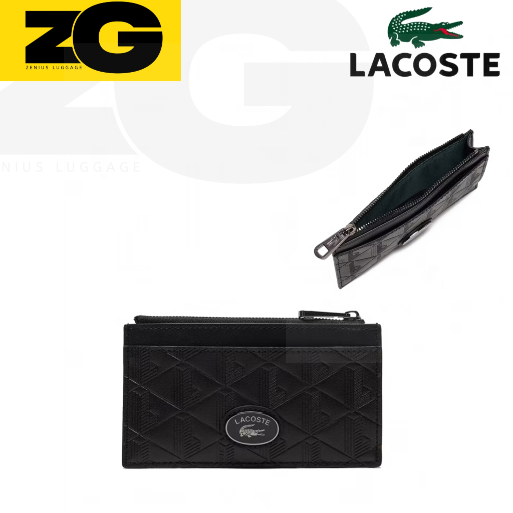 Dompet kartu LACOSTE unisex leather original