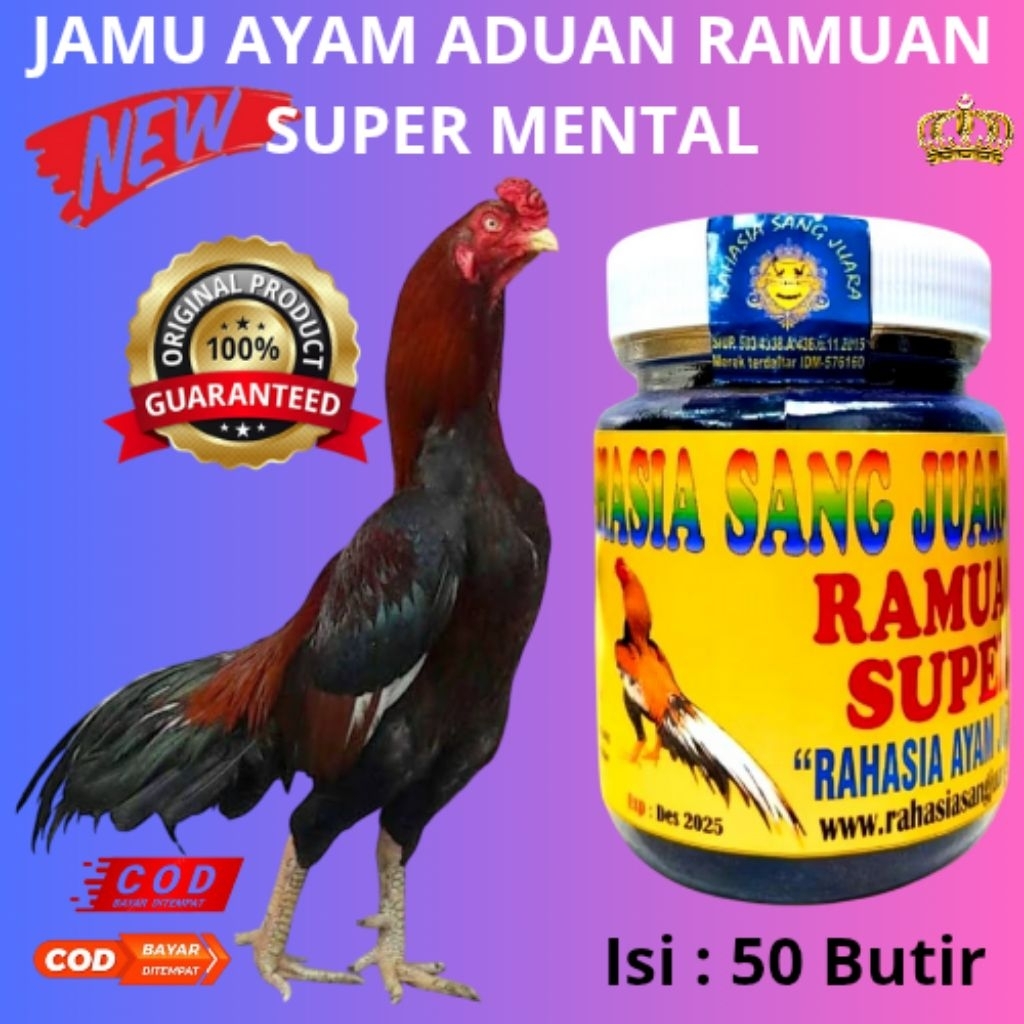 JAMU AYAM ADUAN RAMUAN SUPER MENTAL 50 Butir