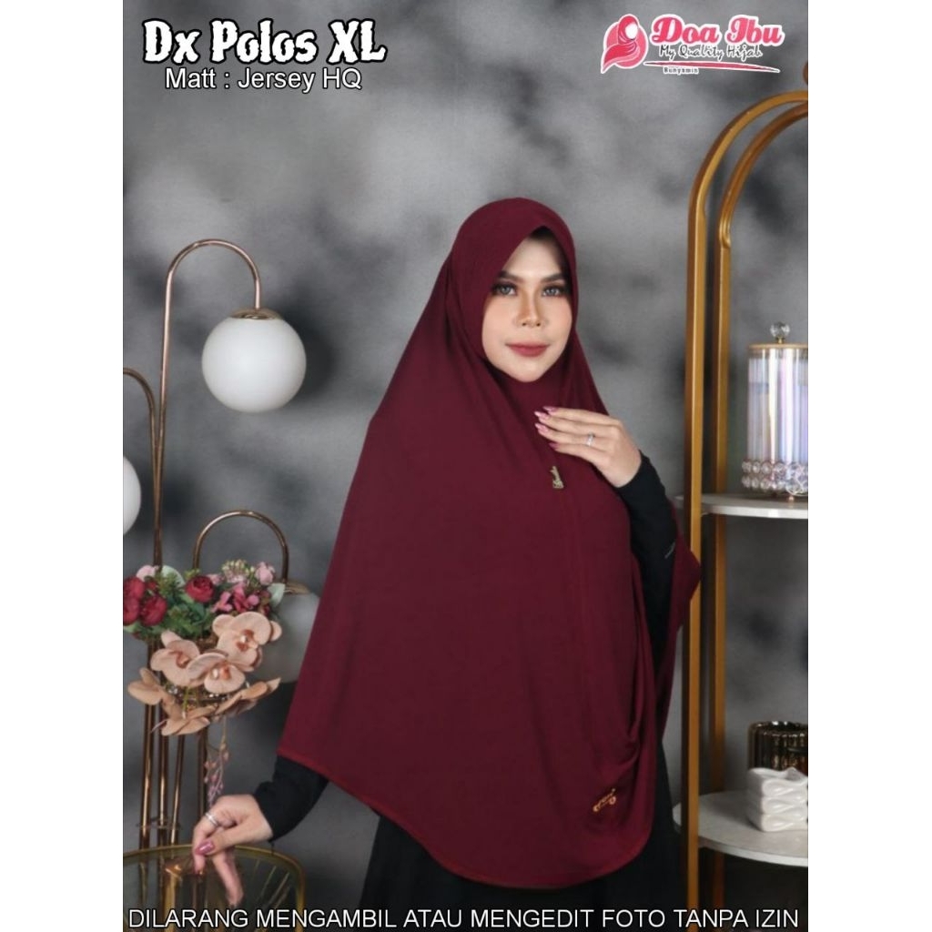 JILBAB DOA IBU SIZE XL JERSEY HQ / DEX POLOS XL ORIGINAL DOI