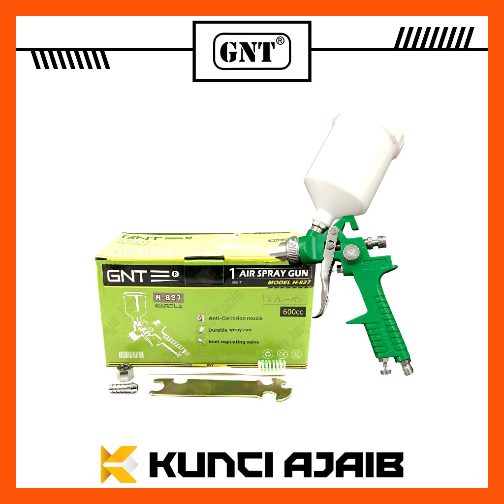 GNT H-827 Spray Gun HVLP 600mL Tabung Atas Alat Semprot Cat