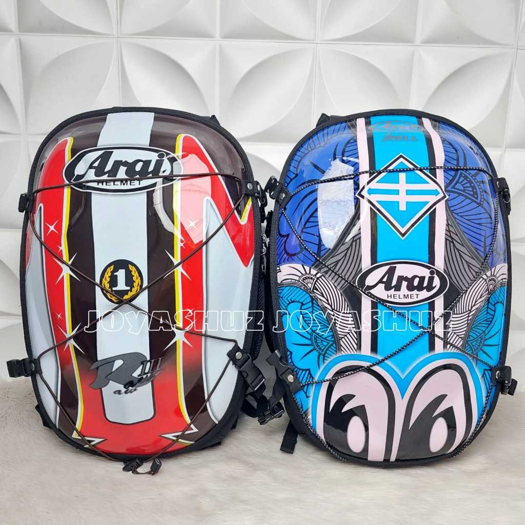 Tas Ransel Laki Laki - Tas Touring Ransel Motor Motif Arai -Tas Punggung Pria - Tas Arai Best Qualit