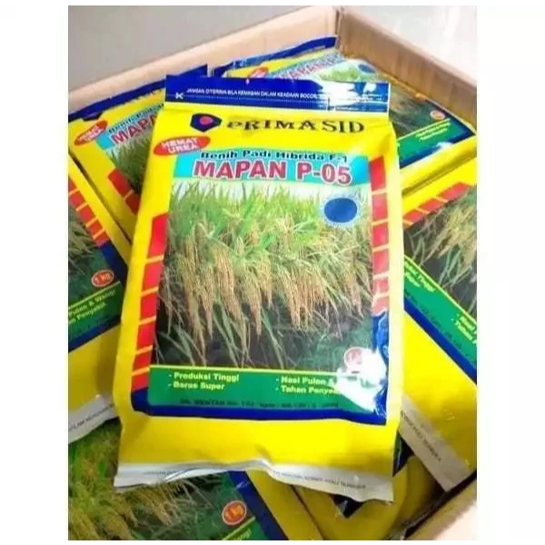 Bibit padi mapan P-05 hibrida primasid kemasan 1Kg asli pabrik isi warna merah