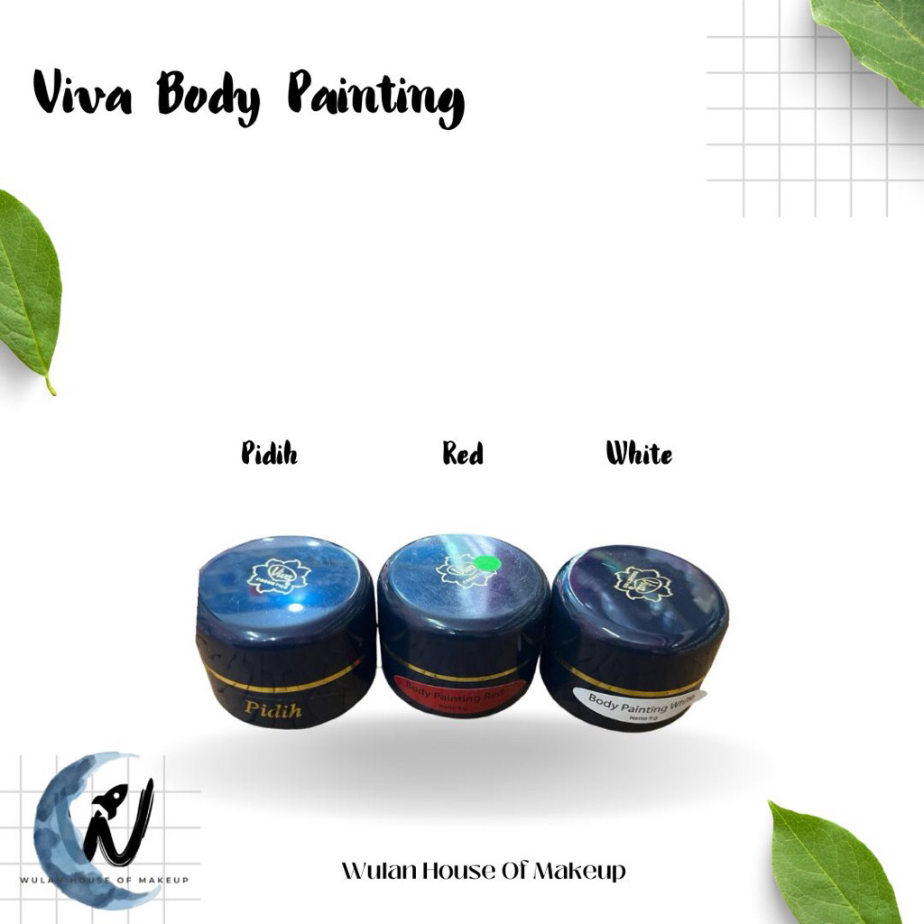 VIVA Body Paint Putih Merah Pidih – Cat Tubuh Aman & Mudah Dibersihkan