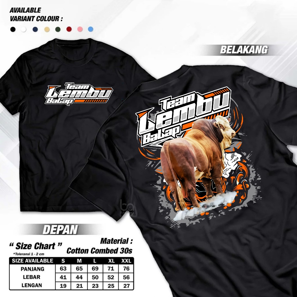 Kaos SAPI BALAP Simental Pesona Lembu Tshirt Peternak Muda Milenial Indonesia