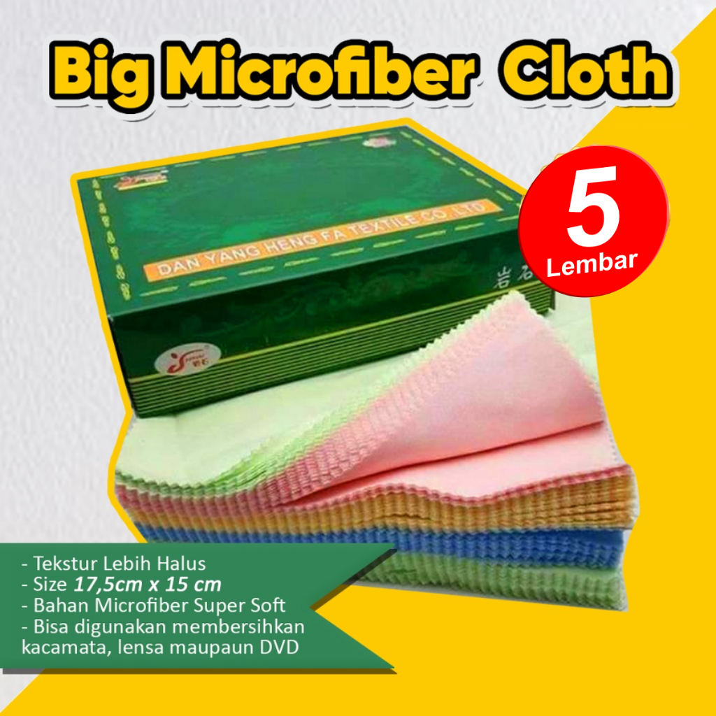 Kain Lap Kacamata Microfiber Besar Kecil/Kain Pembersih Kacamata Grosir / Halus Lembut /Size Besar