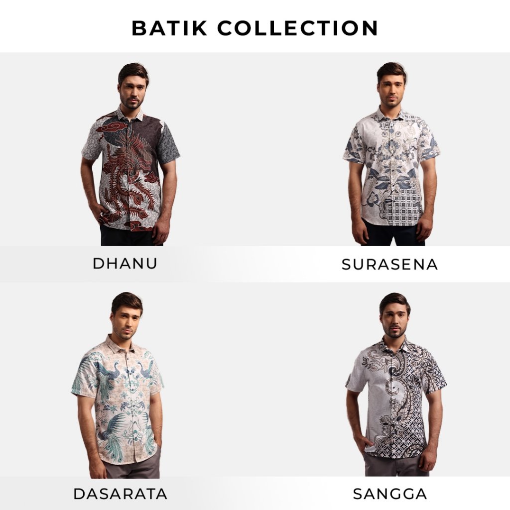 MOC - Kemeja Batik Pria Lengan Pendek Collection New