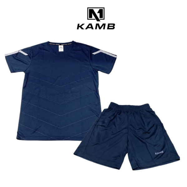 KAMB setelan baju futsal pria | jersey badminton - Navy