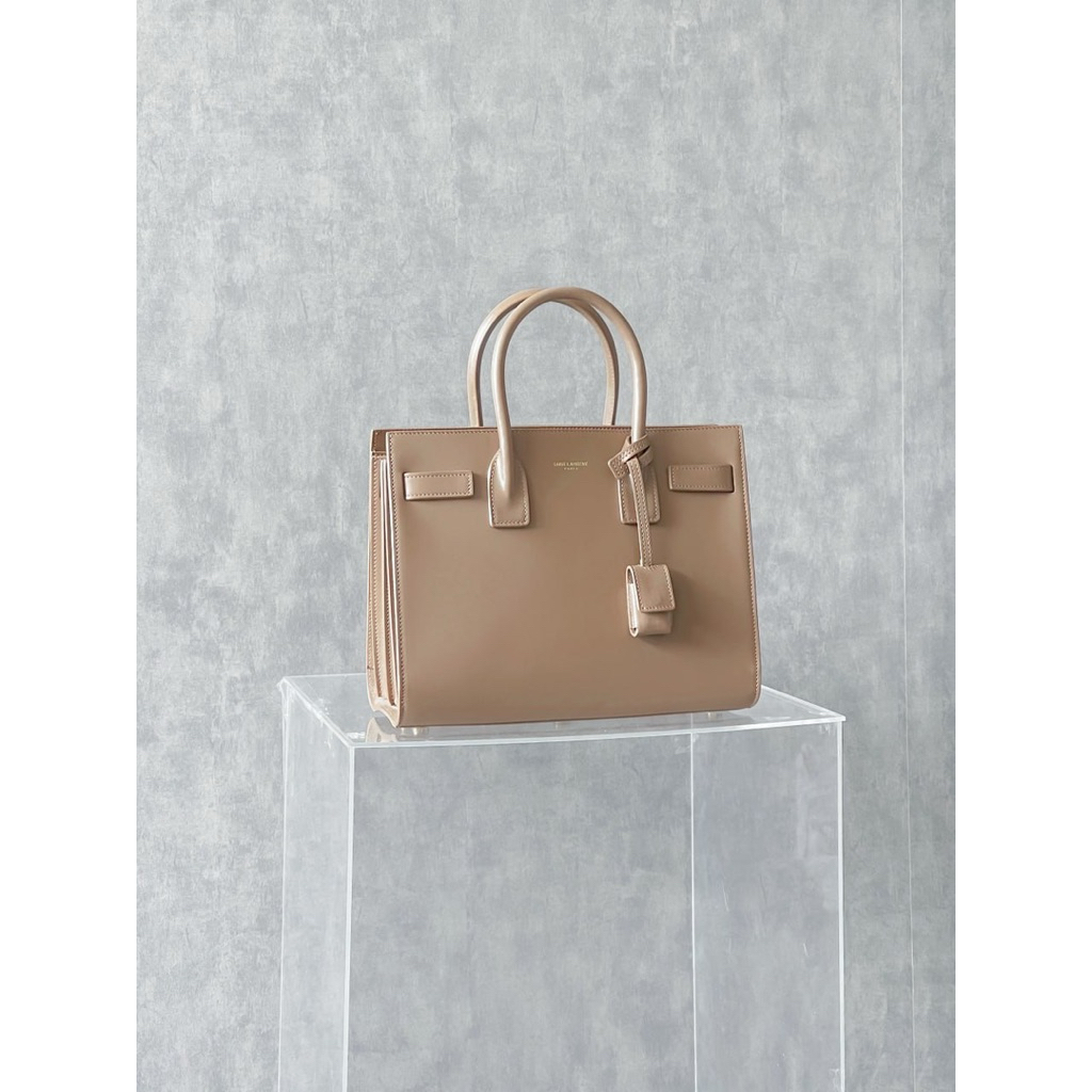 YSL Nano sac de jour leather bag beige GHW