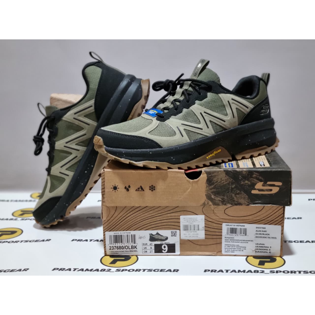 SIZE 45 ( 29 CM ) - ORIGINAL ASLI SKECHERS BIONIC TRAIL RINCKEL GOODYEAR SEPATU PRIA GUNUNG OUTDOOR 