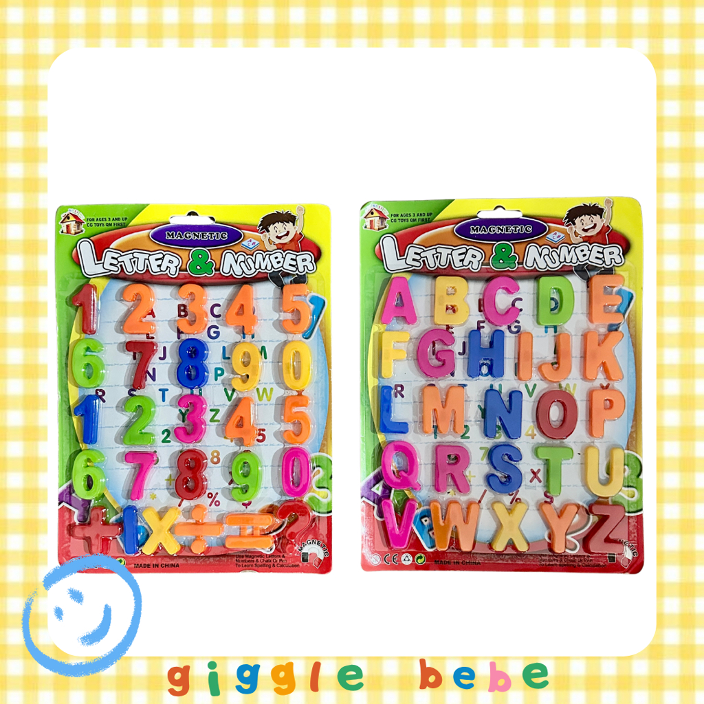 Mainan Huruf dan Angka Ukuran Kecil / Magnet Edukasi Huruf Angka Mainan Edukasi Anak