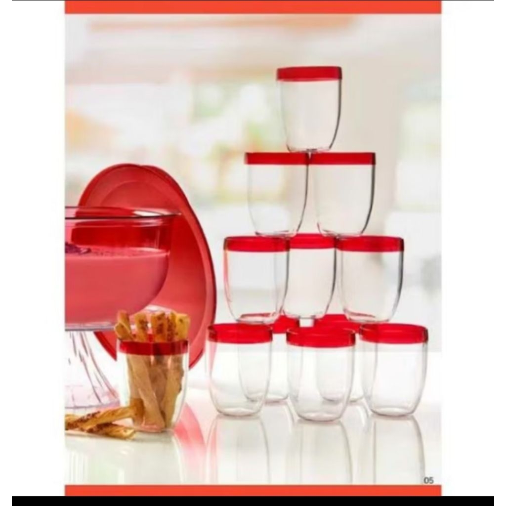 allegra Stemless Glass Tupperware baru